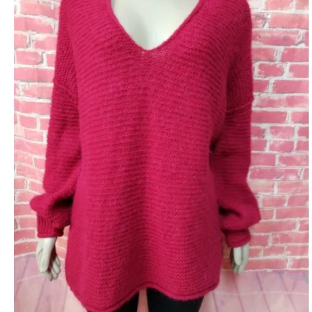 Free People All Mine Raspberry Sweater - Picture 6 of 13